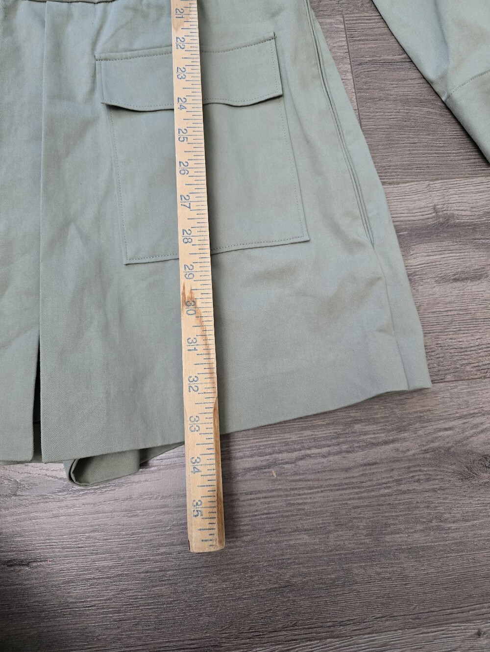Mare Mare Long-Sleeve Utility Romper Anthropologie khaki Medium - Picture 7 of 15